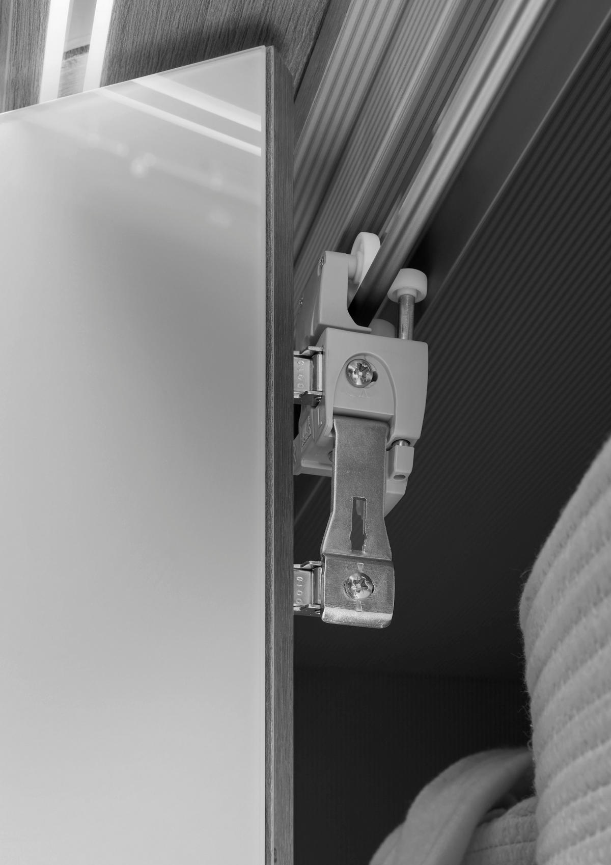 FALTTÜRENSCHRANK in Champagner, Eiche Bianco  - Schieferfarben/Eiche Bianco, Konventionell, Glas/Holzwerkstoff (250/236/58cm) - Dieter Knoll