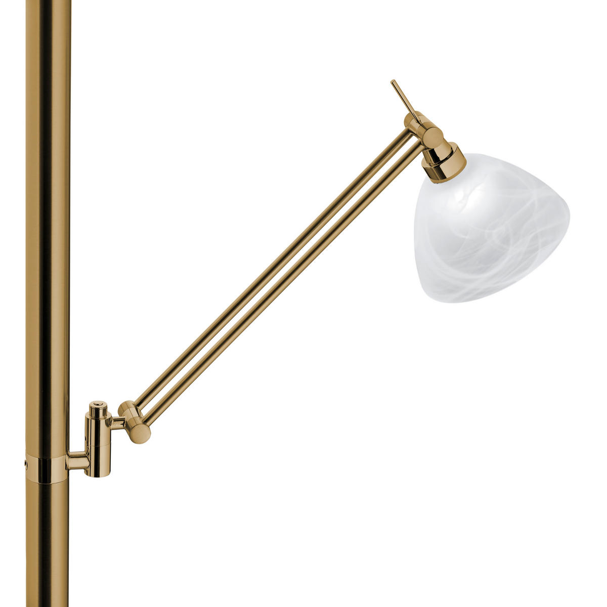 LED-STEHLEUCHTE 42/182 cm    - Messingfarben, KONVENTIONELL, Glas/Metall (42/182cm) - Hell