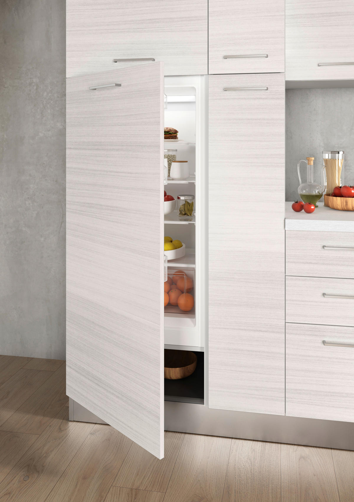 KÜCHENBLOCK 300 cm   in Eukalyptusholzfarben  - Eukalyptusholzfarben/Alufarben, LIFESTYLE, Holzwerkstoff/Kunststoff (300cm) - MID.YOU