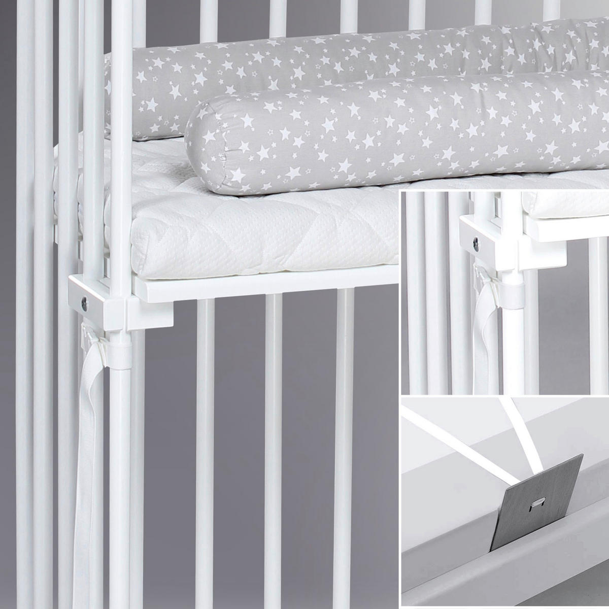 BEISTELLBETT Babybay Boxspring 94/54/96,5 cm  - Weiß, Basics, Holz (94/54/96,5cm) - Babybay