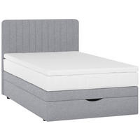 BOXSPRINGBETT 120/200 cm  in Grau  - Schwarz/Grau, KONVENTIONELL, Holzwerkstoff/Kunststoff (120/200cm) - Welnova