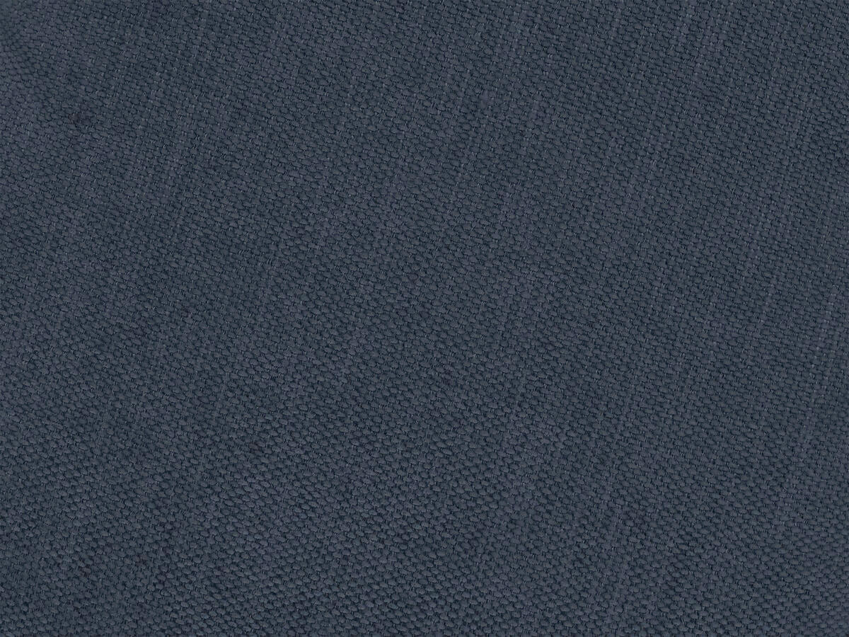 HOCKER FUJI  Leinenoptik Dunkelblau  - Schwarz/Dunkelblau, MODERN, Kunststoff/Textil (112/44/80cm)