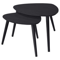 SATZTISCH Bambus vollmassiv Schwarz  - Schwarz, MODERN, Holz (68/57/45cm) - MID.YOU