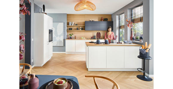 EINBAUKÜCHE - Weiß, Design, Holzwerkstoff - Dieter Knoll