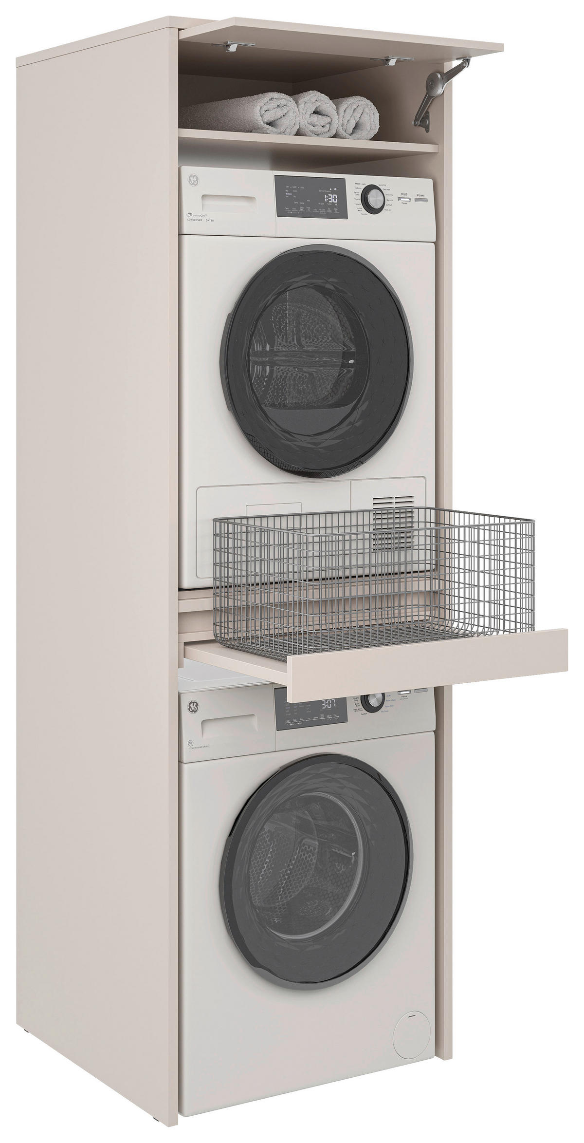 WASCHMASCHINENSCHRANK 67,5/210/67,5 cm  in Kaschmir  - Kaschmir, Basics, Holzwerkstoff (67,5/210/67,5cm) - Xora