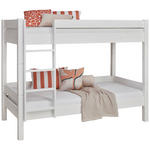 ETAGENBETT 90/200 cm Weiß  - Buchefarben/Weiß, KONVENTIONELL, Holz (90/200cm) - Linea Natura