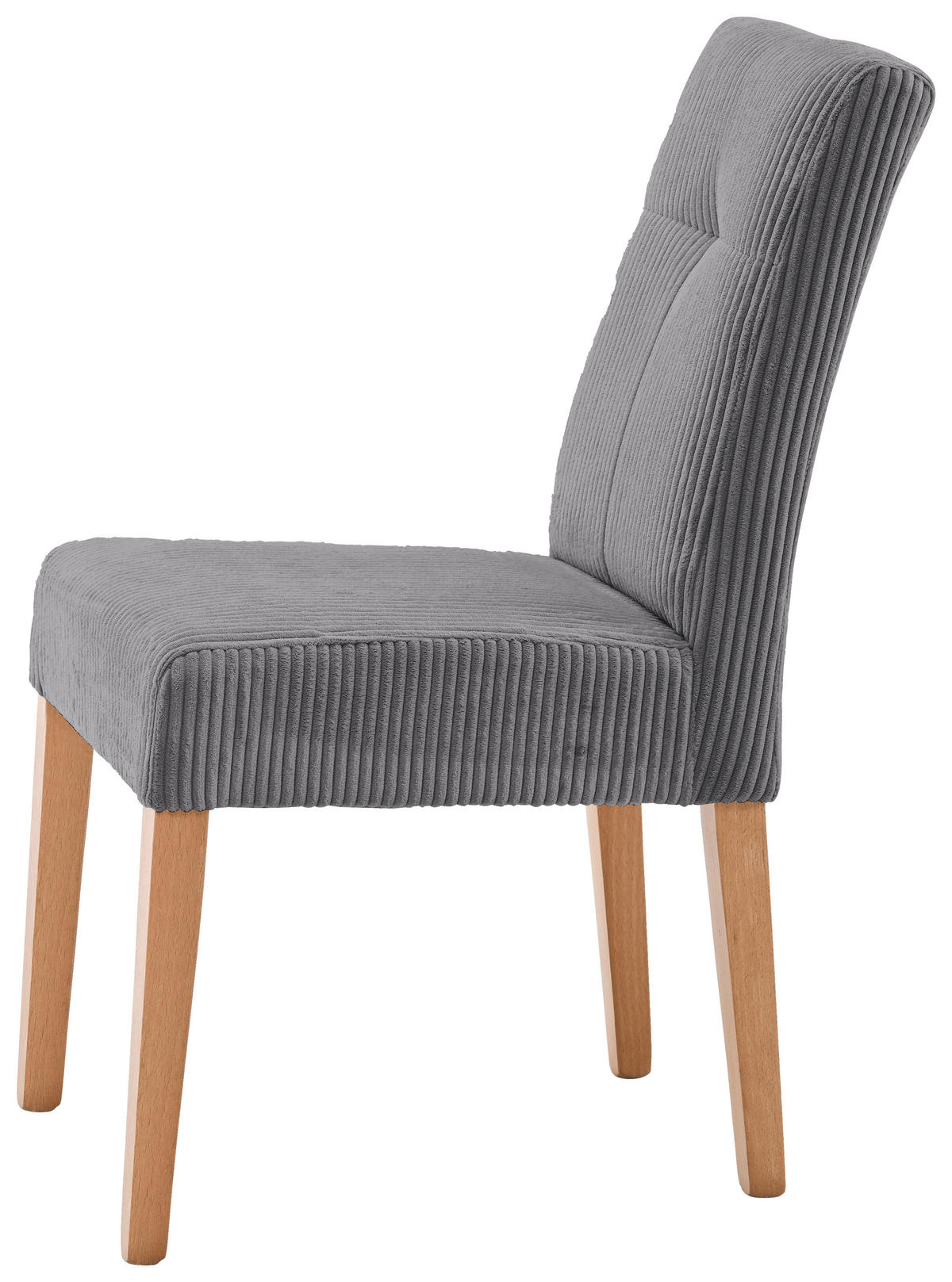 STUHL in Holz, Textil Anthrazit, Buchefarben  - Anthrazit/Buchefarben, KONVENTIONELL, Holz/Textil (47,5/91,5/63cm) - home24