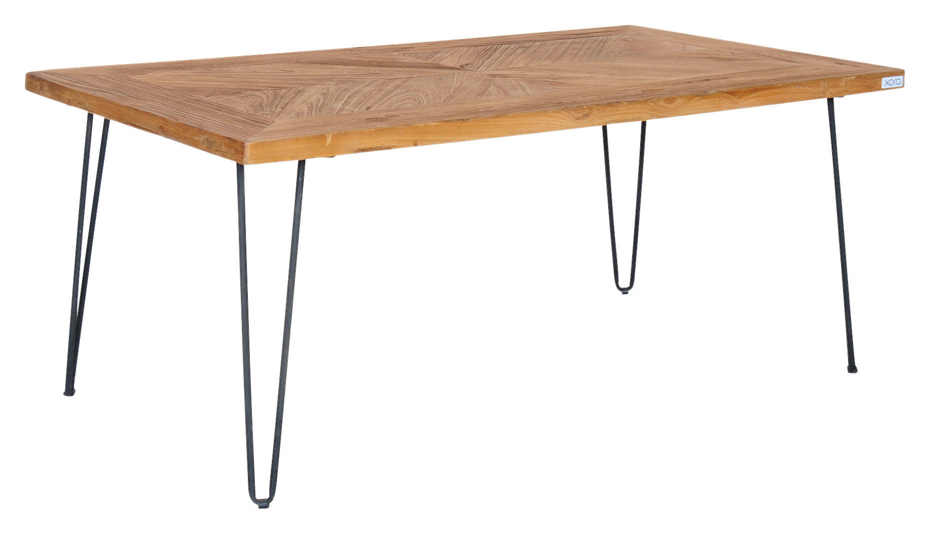 SOFFBORD i trä, metall 107/60/45 cm  - svart/naturfärgad, Romantik / Lanthus, metall/trä (107/60/45cm) - Xora