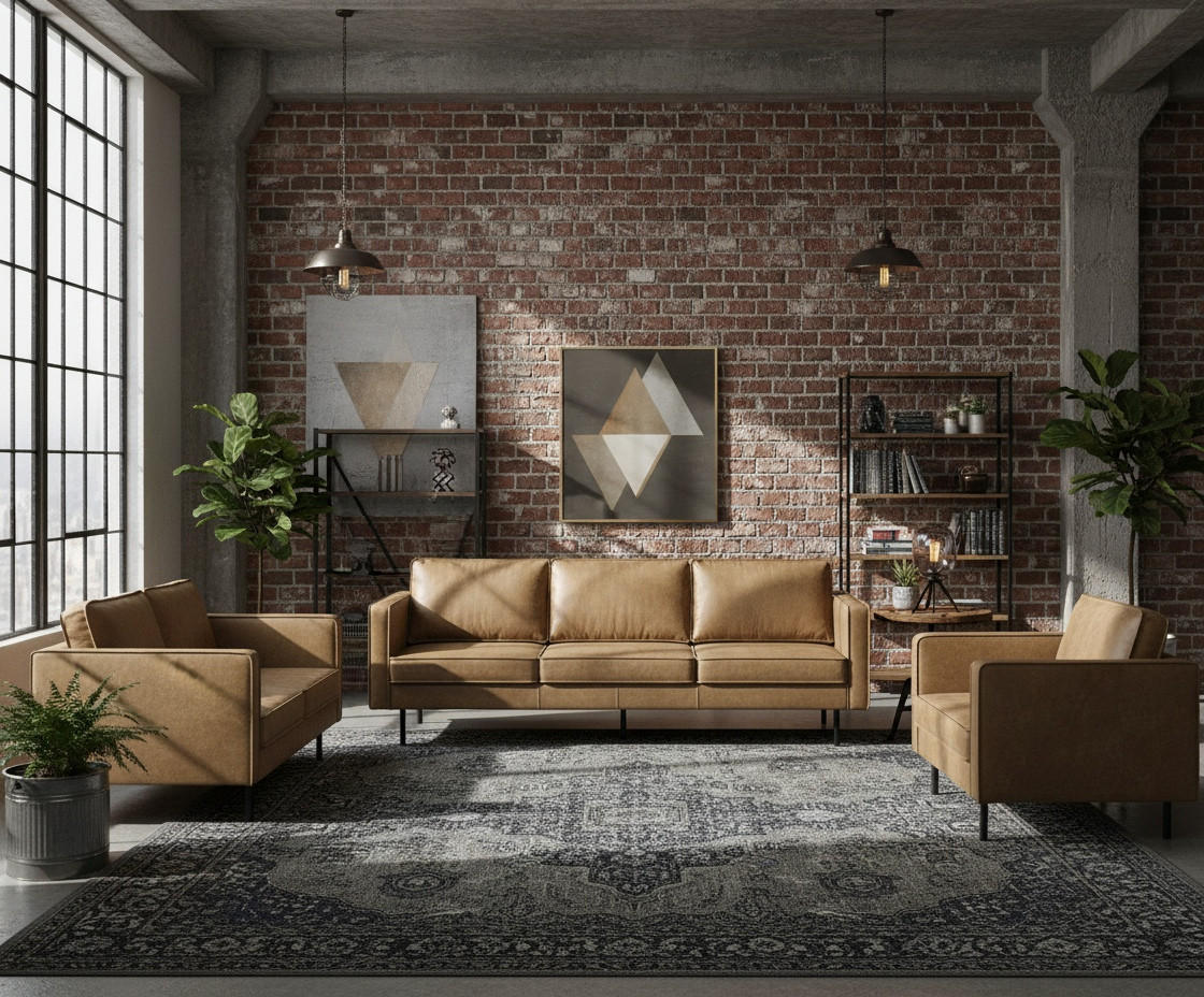 Thumbnail - Mid.you Sessel, Braun, Leder, Lederlook, Füllung: Schaumstoff, 105x84x90 cm, Made in Europe, Wohnzimmer, Sessel, Polster...