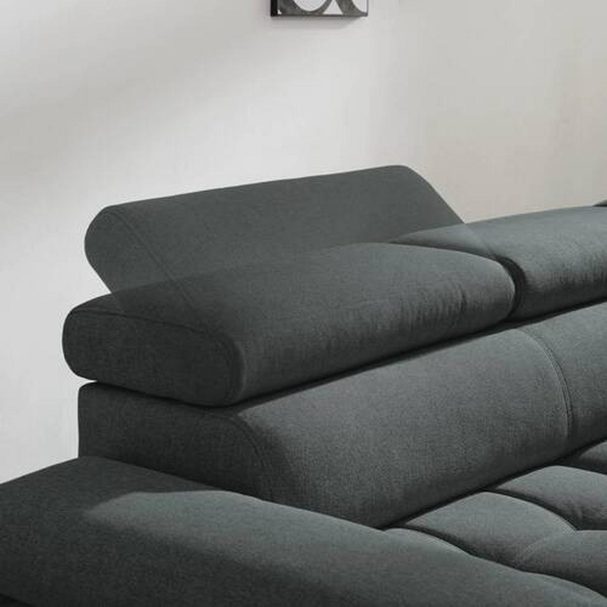 KUTNA GARNITURA tekstil  boje grafita   - boje grafita/crna, Design, tekstil/metal (263/223cm) - Welnova
