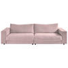 3-SITZER-SOFA in Cord Rosa  - Schwarz/Rosa, Design, Kunststoff/Textil (290/86/127cm) - Lomoco