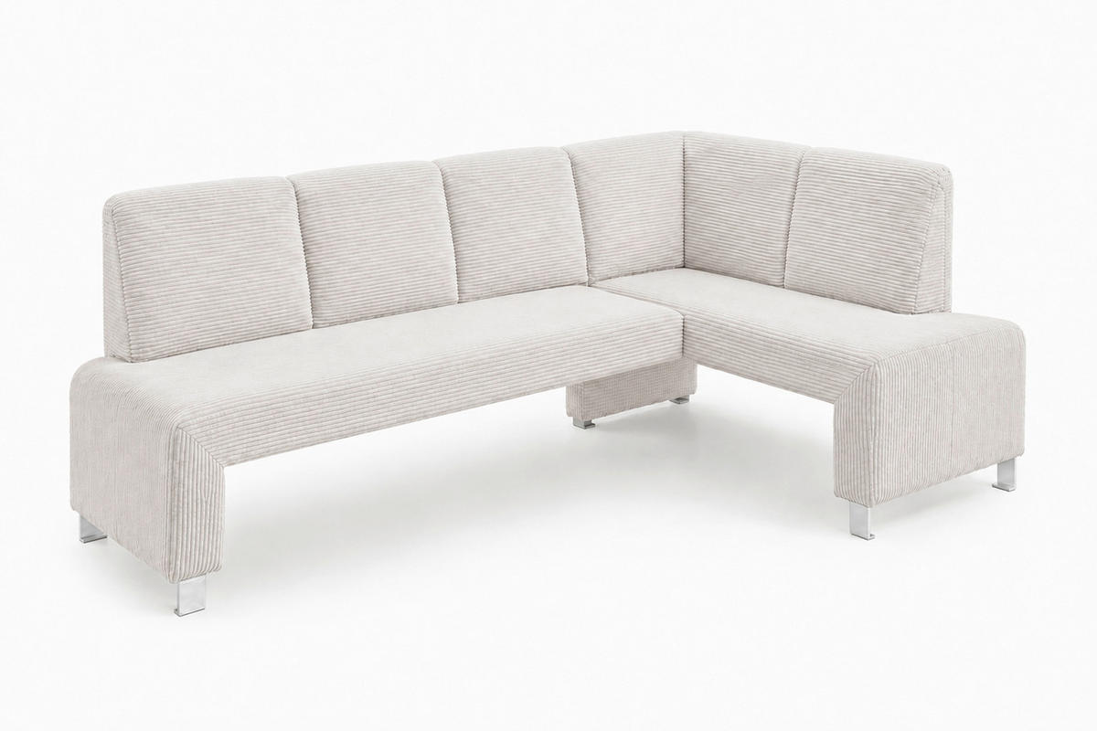 KLUPA KUTNA  bež  drvo, tekstil, drvni materijal      - srebrne boje/bež, Moderno, drvni materijal/drvo (243/158cm) - Livetastic