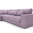 ECKSOFA in Cord Violett  - Violett/Schwarz, KONVENTIONELL, Kunststoff/Textil (250/314cm) - Carryhome