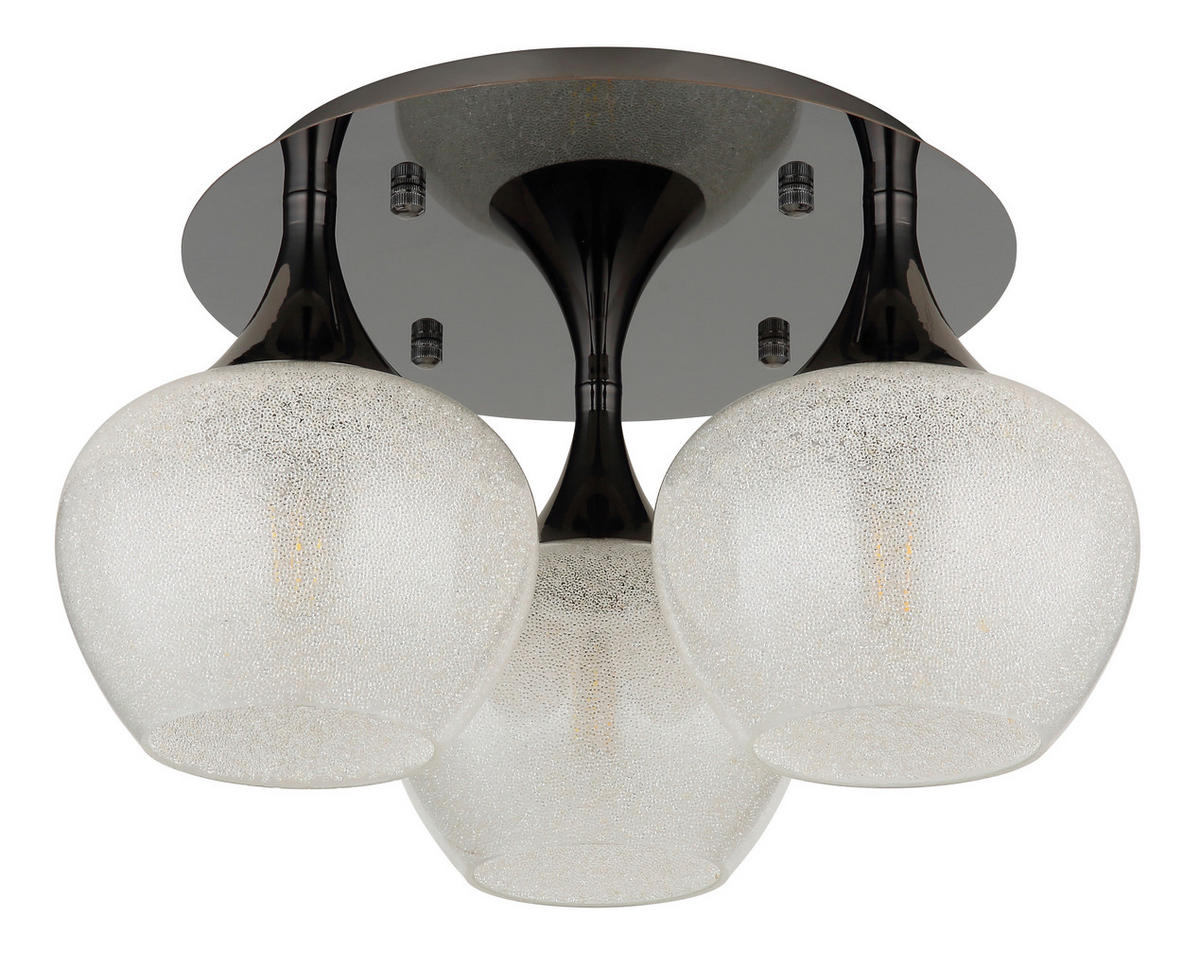 DECKENLEUCHTE  45/27,5 cm    - Klar/Schwarz, Konventionell, Glas/Metall (45/27,5cm) - Globo