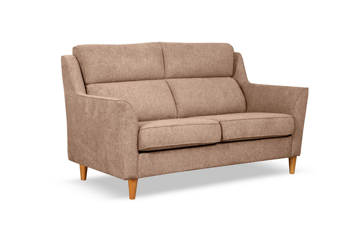 2-SITZER-SOFA NORDIC Hellbraun  - Hellbraun, Design, Textil (144/96/88cm) - Livetastic