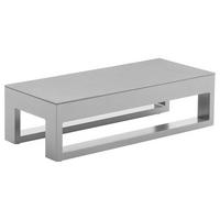 LOUNGETISCH 90/38/26 cm Metall, Glas  - Hellgrau, Design, Glas/Metall (90/38/26cm) - Amatio