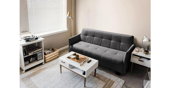 SCHLAFSOFA Juice in Anthrazit  - Anthrazit/Schwarz, Design, Textil/Metall (165/92/102cm) - Novel