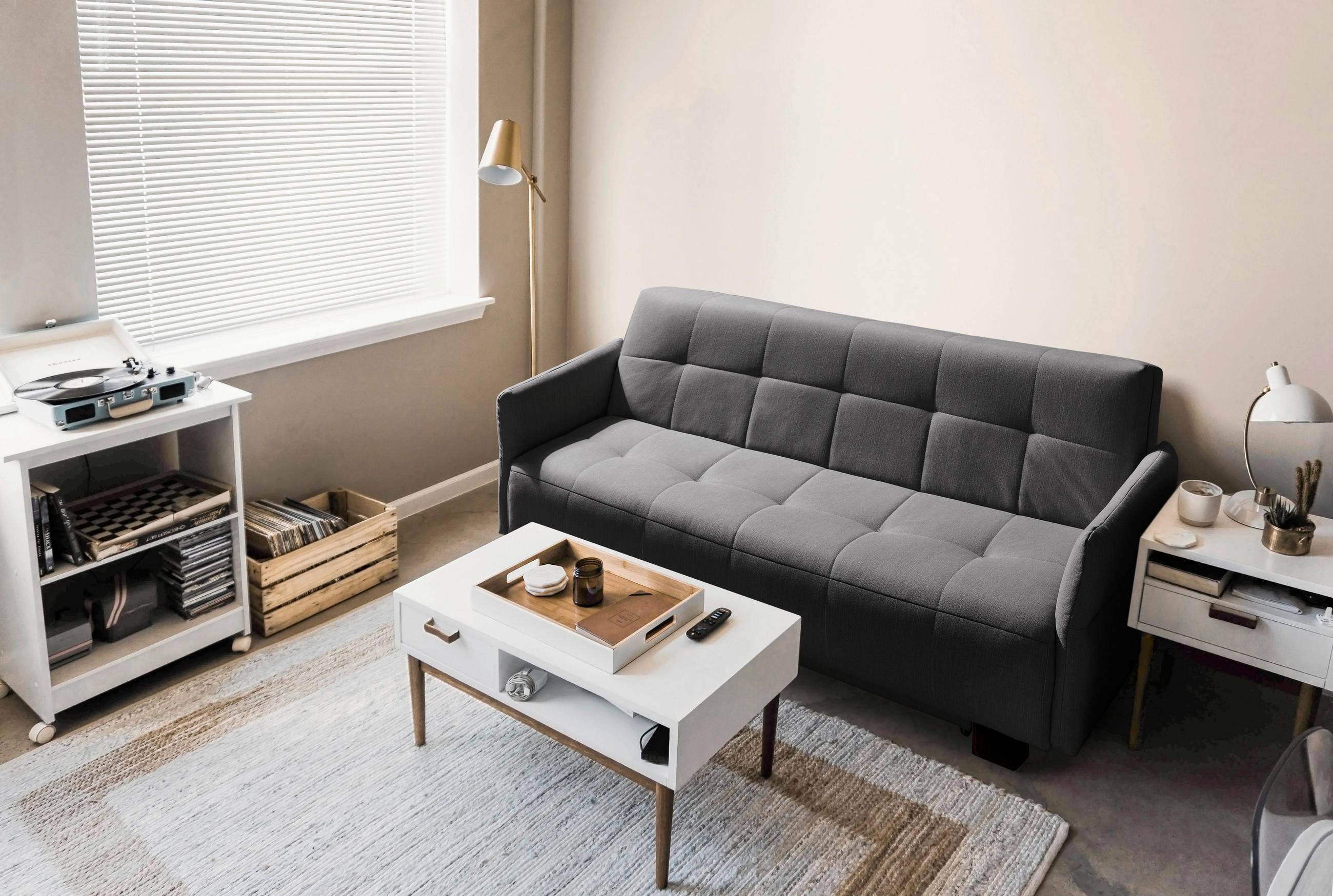 SCHLAFSOFA Anthrazit  - Anthrazit/Schwarz, Design, Textil/Metall (165/92/102cm) - Novel