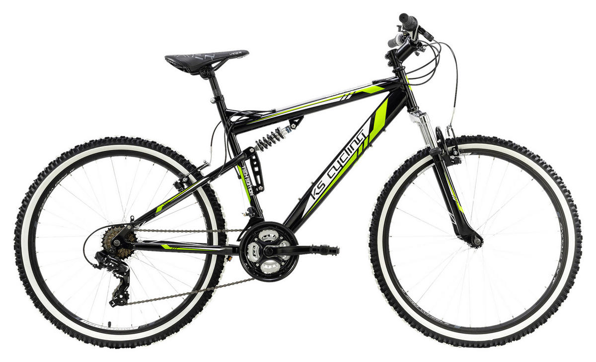 MOUNTAINBIKE 26 Zoll  - Schwarz/Grün, Basics, Metall (180/70cm) - KS Cycling