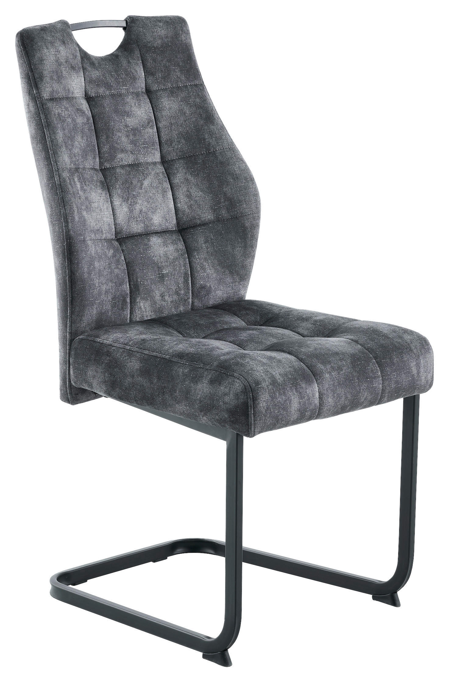 Schwingstuhl Emilia Vintage Anthrazit Gepolstert