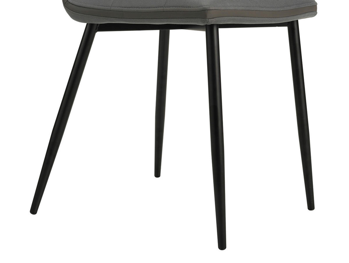 TISCHGRUPPE Grau, Schwarz  - Schwarz/Grau, MODERN, Textil/Metall - MID.YOU