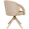 ARMLEHNSTUHL  Sitzfläche 360° drehbar   Taupe, Eichefarben  - Taupe/Eichefarben, KONVENTIONELL, Holz/Textil (59/85/57cm) - Linea Natura