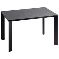 ESSTISCH in Metall, Holzwerkstoff 120-180/80/75 cm  - Schieferfarben/Schwarz, Design, Holzwerkstoff/Metall (120-180/80/75cm) - Novel