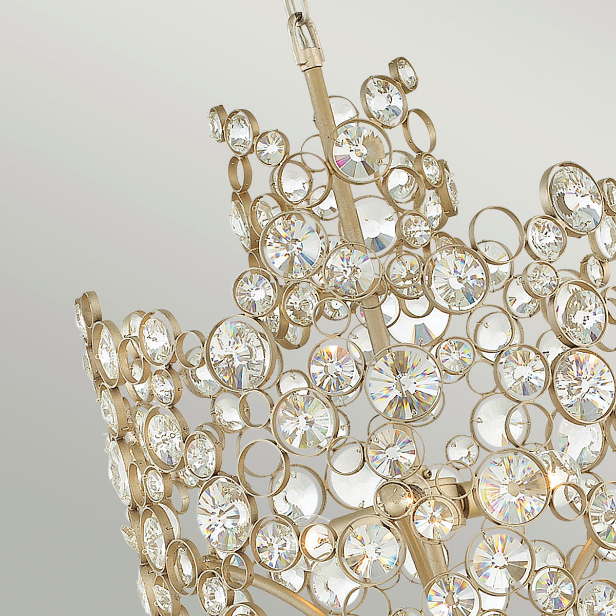 KRONLEUCHTER 61/50.9 cm    - Silberfarben, Konventionell, Glas/Metall (61/50.9cm) - Elstead Lighting