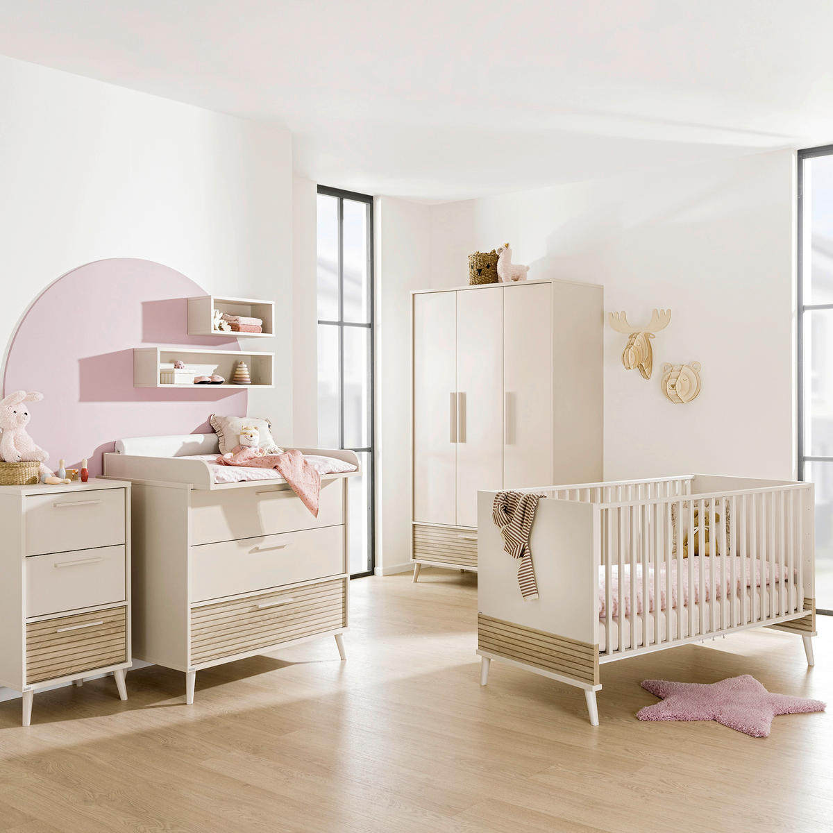 KOMMODE Eefje  in 48,4/93,2/41,1 cm  - Eichefarben/Beige, Basics, Holzwerkstoff (48,4/93,2/41,1cm) - Paidi