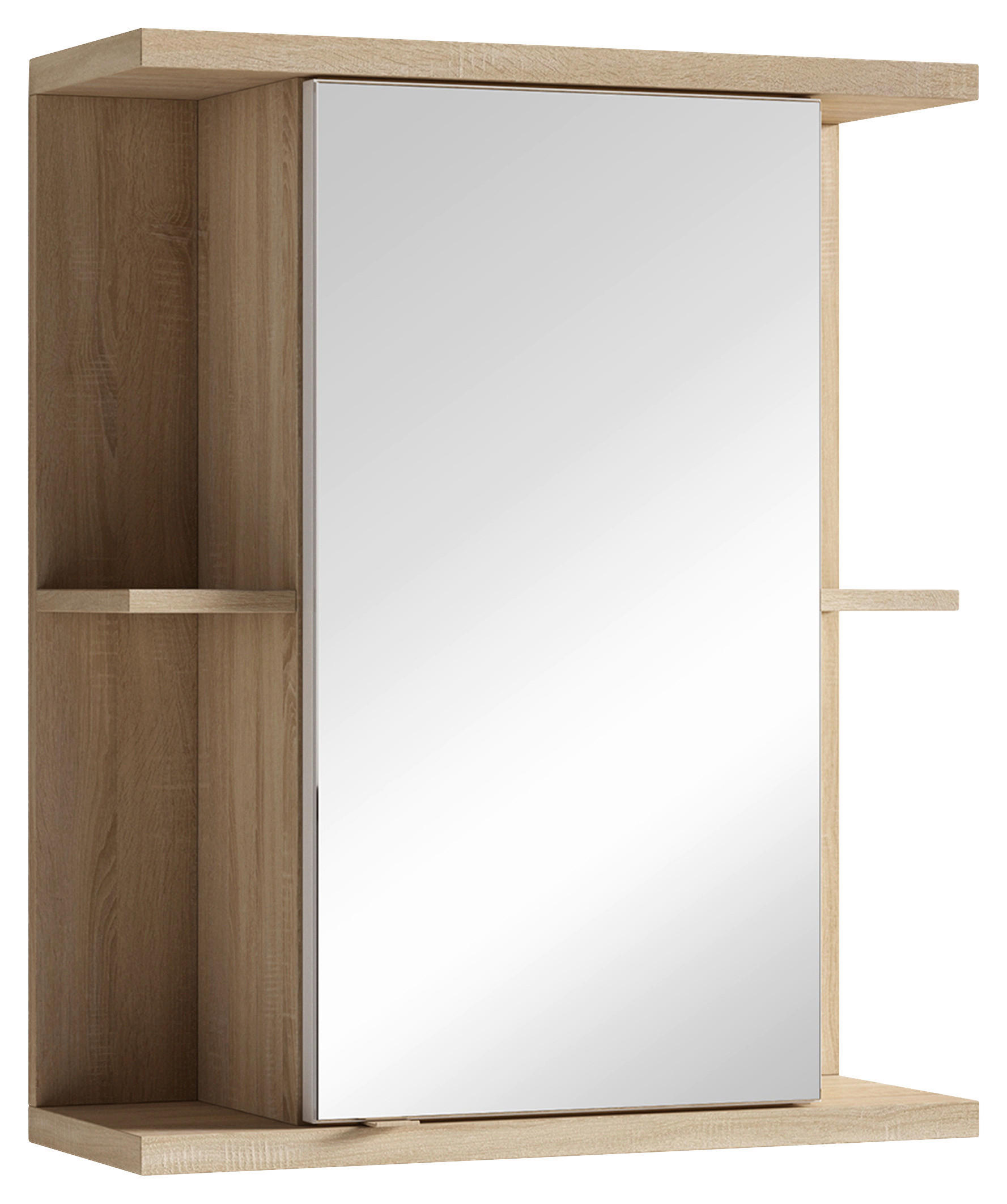 SPIEGELSCHRANK 60/70/25 cm  - Chromfarben/Sonoma Eiche, MODERN, Glas/Holzwerkstoff (60/70/25cm) - MID.YOU