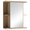 SPIEGELSCHRANK 60/70/25 cm  - Chromfarben/Sonoma Eiche, MODERN, Glas/Holzwerkstoff (60/70/25cm) - MID.YOU