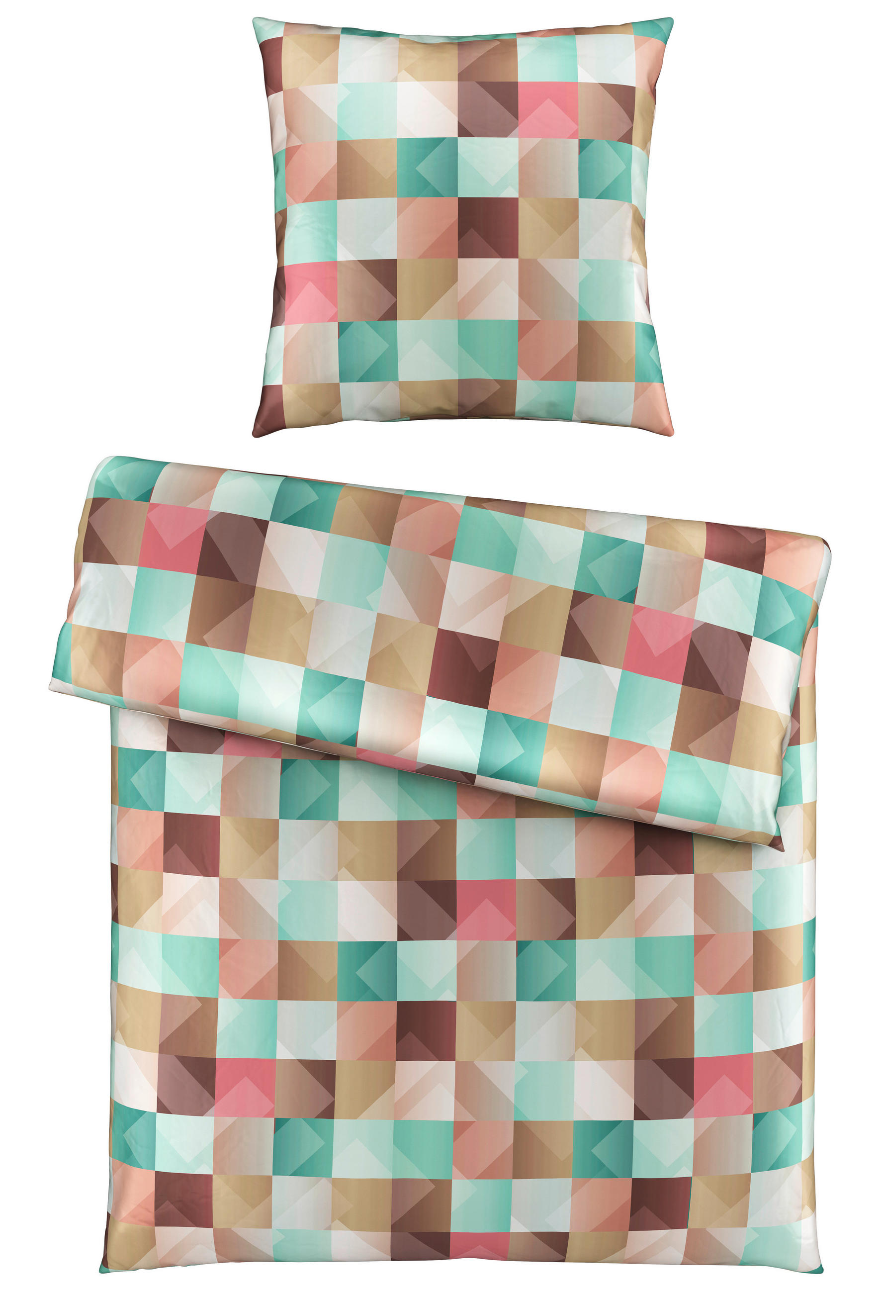 POVLEČENÍ, satén, zelená, 135/200 cm - zelená, Konvenční, textil (135/200cm) - Novel