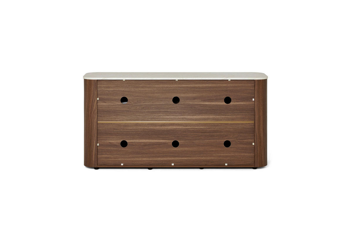 SIDEBOARD  150/74,1/39 cm  - Walnussfarben/Schwarz, KONVENTIONELL, Holzwerkstoff/Kunststoff (150/74,1/39cm) - MID.YOU