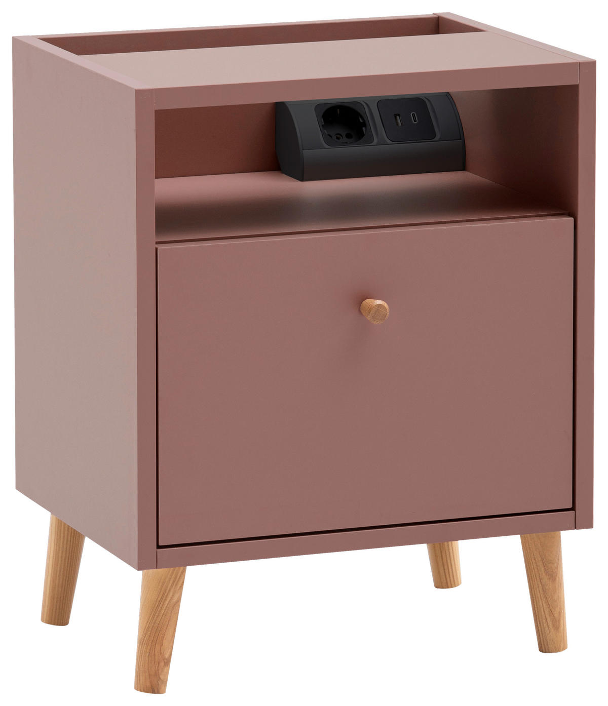 NACHTTISCH 40,2/50,1/32,7 cm  - Mauve, Design, Holz/Holzwerkstoff (40,2/50,1/32,7cm) - MID.YOU