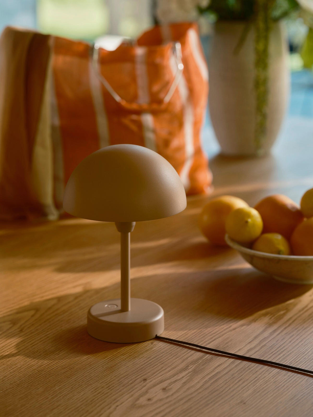 AKKU-TISCHLEUCHTE 16/25 cm   - Braun, Design, Metall (16/25cm) - Nordlux