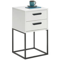 NACHTKÄSTCHEN 40/65/38,5 cm  in Weiß, Schwarz  - Schwarz/Weiß, KONVENTIONELL, Holzwerkstoff/Kunststoff (40/65/38,5cm) - Carryhome