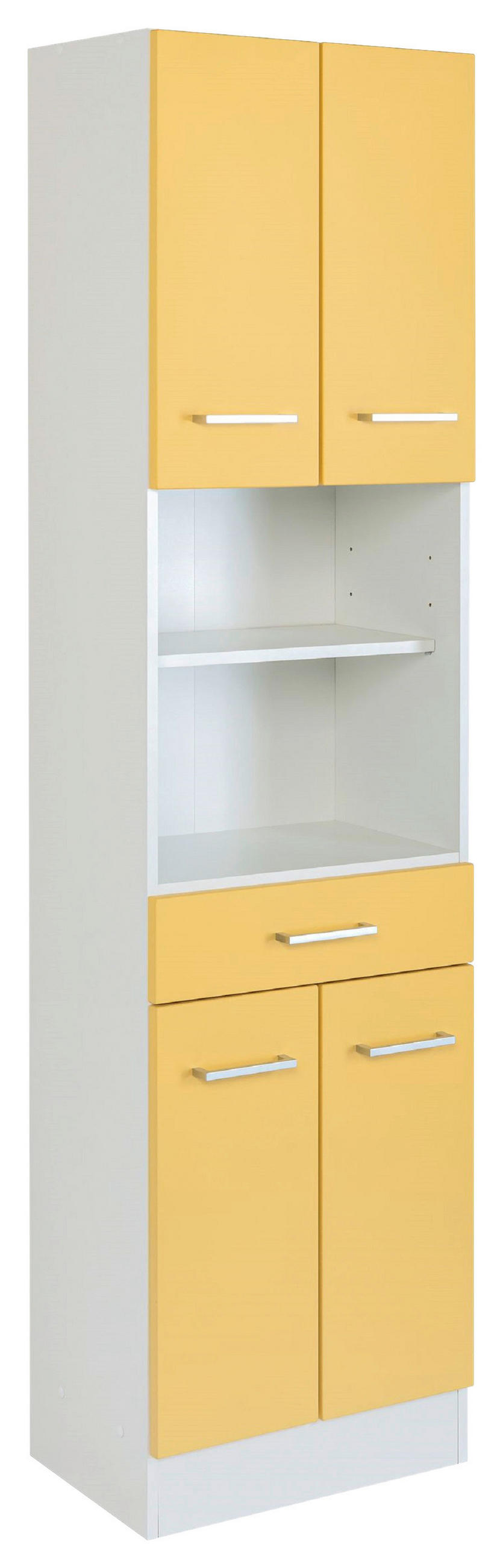 HOCHSCHRANK 50/190/35 cm  - Gelb/Silberfarben, MODERN, Holzwerkstoff/Metall (50/190/35cm) - Held
