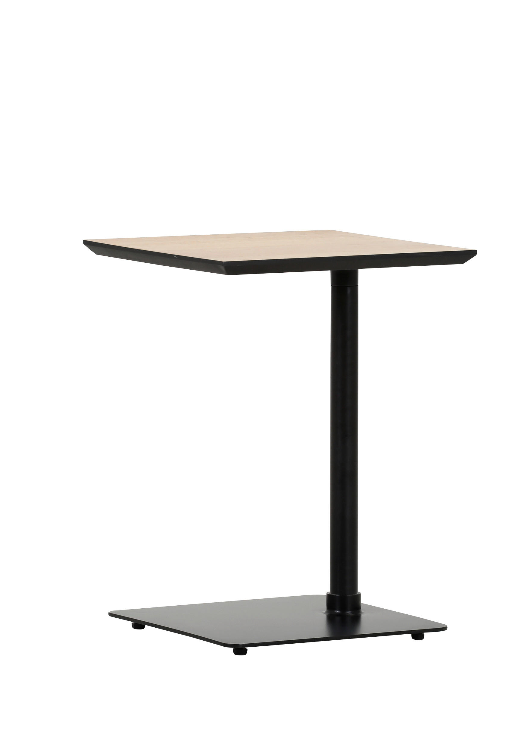 BEISTELLTISCH 45/45/55 cm Eiche furniert Schwarz, Eichefarben quadratisch  - Eichefarben/Schwarz, Design, Holz/Holzwerkstoff (45/45/55cm) - Landscape