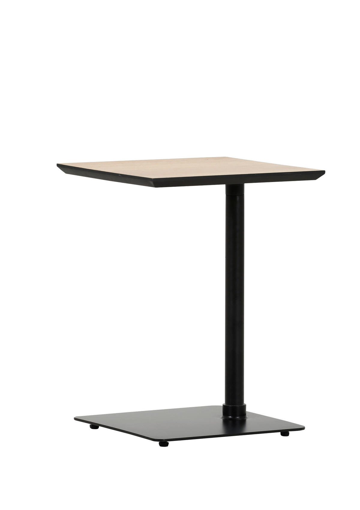 BEISTELLTISCH 45/45/55 cm Eiche furniert Schwarz, Eichefarben quadratisch  - Eichefarben/Schwarz, Design, Holz/Holzwerkstoff (45/45/55cm) - Landscape