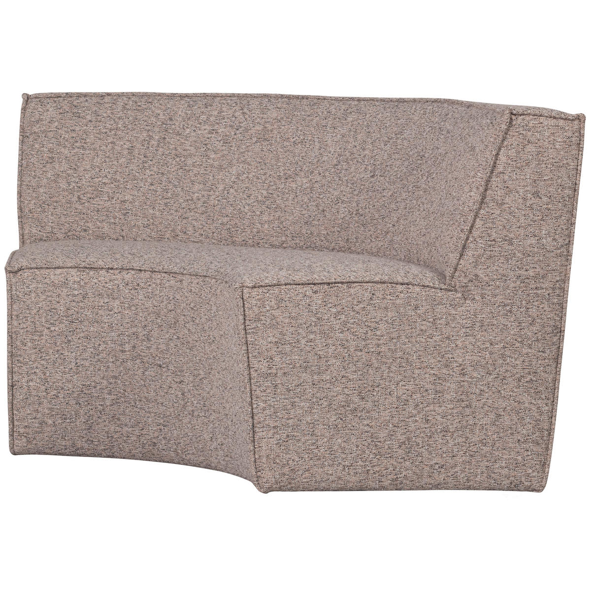 ECKBANK Webstoff Sandfarben Kunststoff   - Sandfarben/Schwarz, Design, Kunststoff/Textil (186/85/90cm) - Livetastic