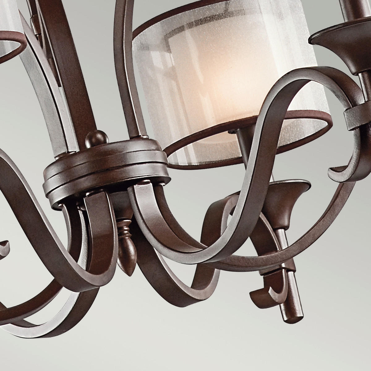 KRONLEUCHTER 87/84.9 cm    - Bronzefarben, Konventionell, Glas/Metall (87/84.9cm) - Elstead Lighting