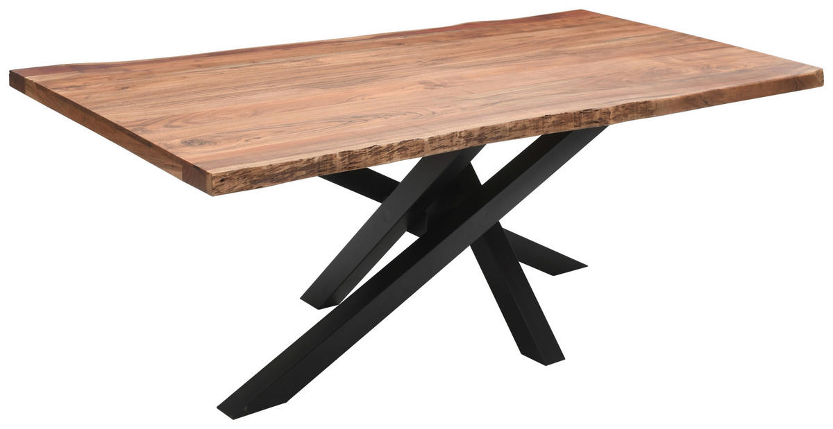 TISCHPLATTE Akazie massiv Akaziefarben  - Akaziefarben, Design, Holz (220/100/5,5cm) - Landscape