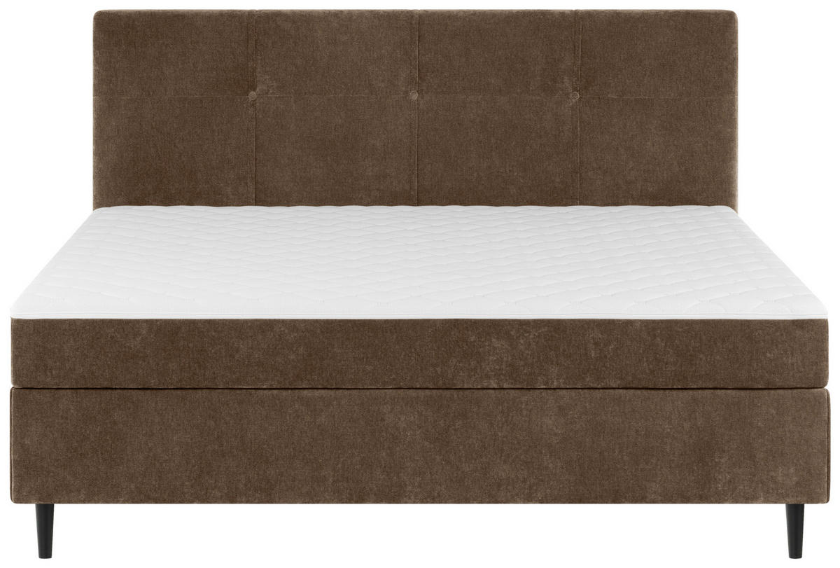 BOXBETT 180/200 cm  in Braun  - Schwarz/Braun, KONVENTIONELL, Holz/Textil (180/200cm) - Welnova