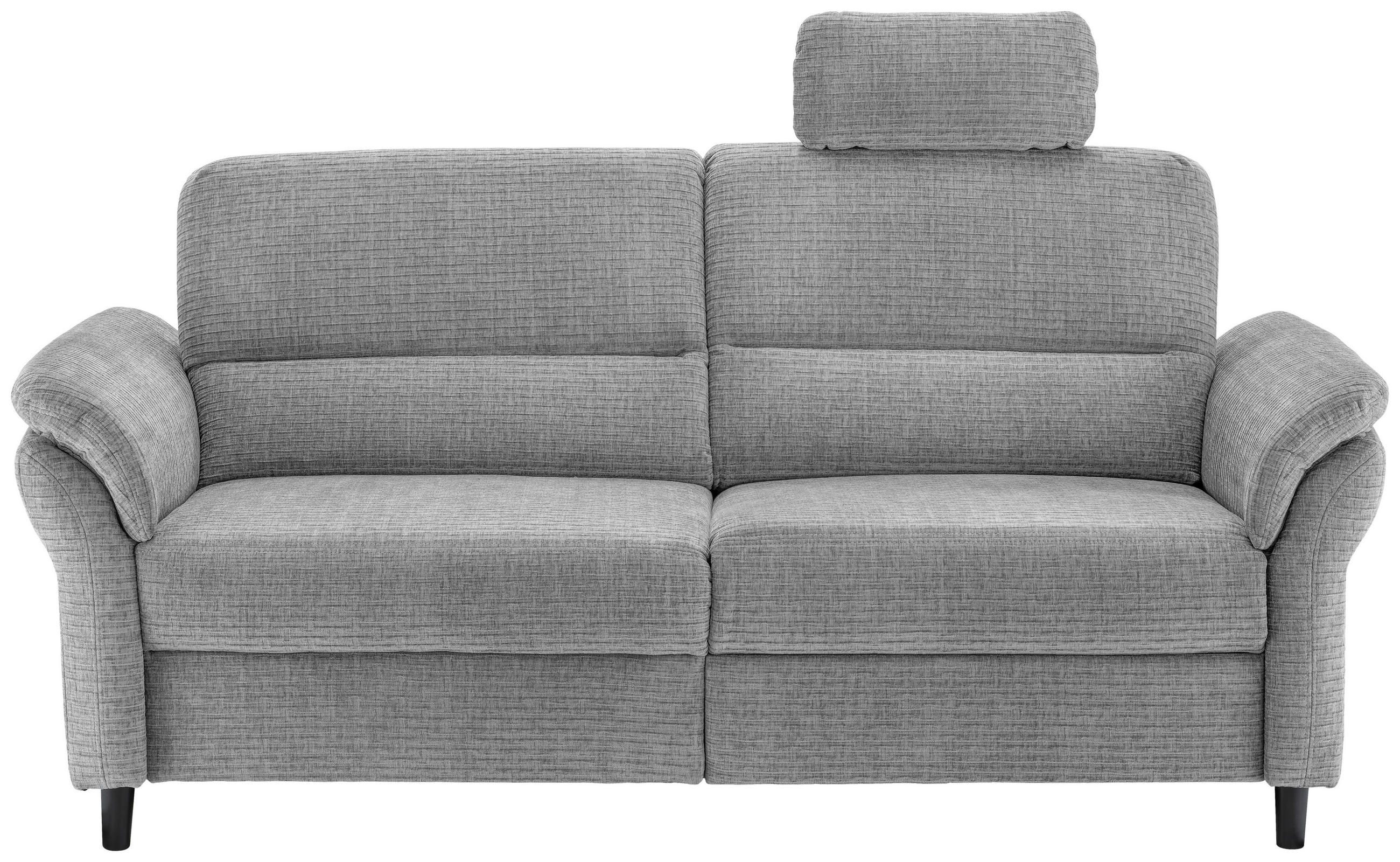 3-SITZER-SOFA in Mikrofaser Grau - Schwarz/Grau, Modern, Holz/Textil (192/90/89cm) - Livetastic