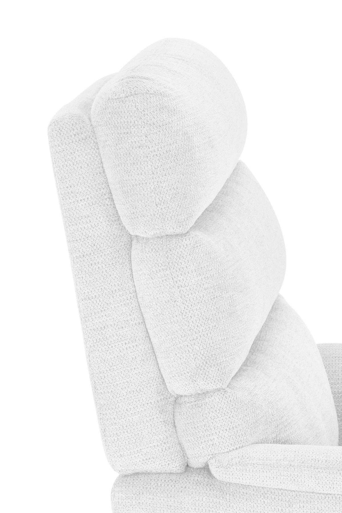 SESSEL in Webstoff Weiß  - Schwarz/Weiß, KONVENTIONELL, Textil/Metall (76/103/89cm) - Livetastic