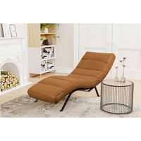 RELAXLIEGE Echtleder Cognac  - Cognac/Schwarz, Design, Leder/Metall (65/65-95/171cm) - Livetastic