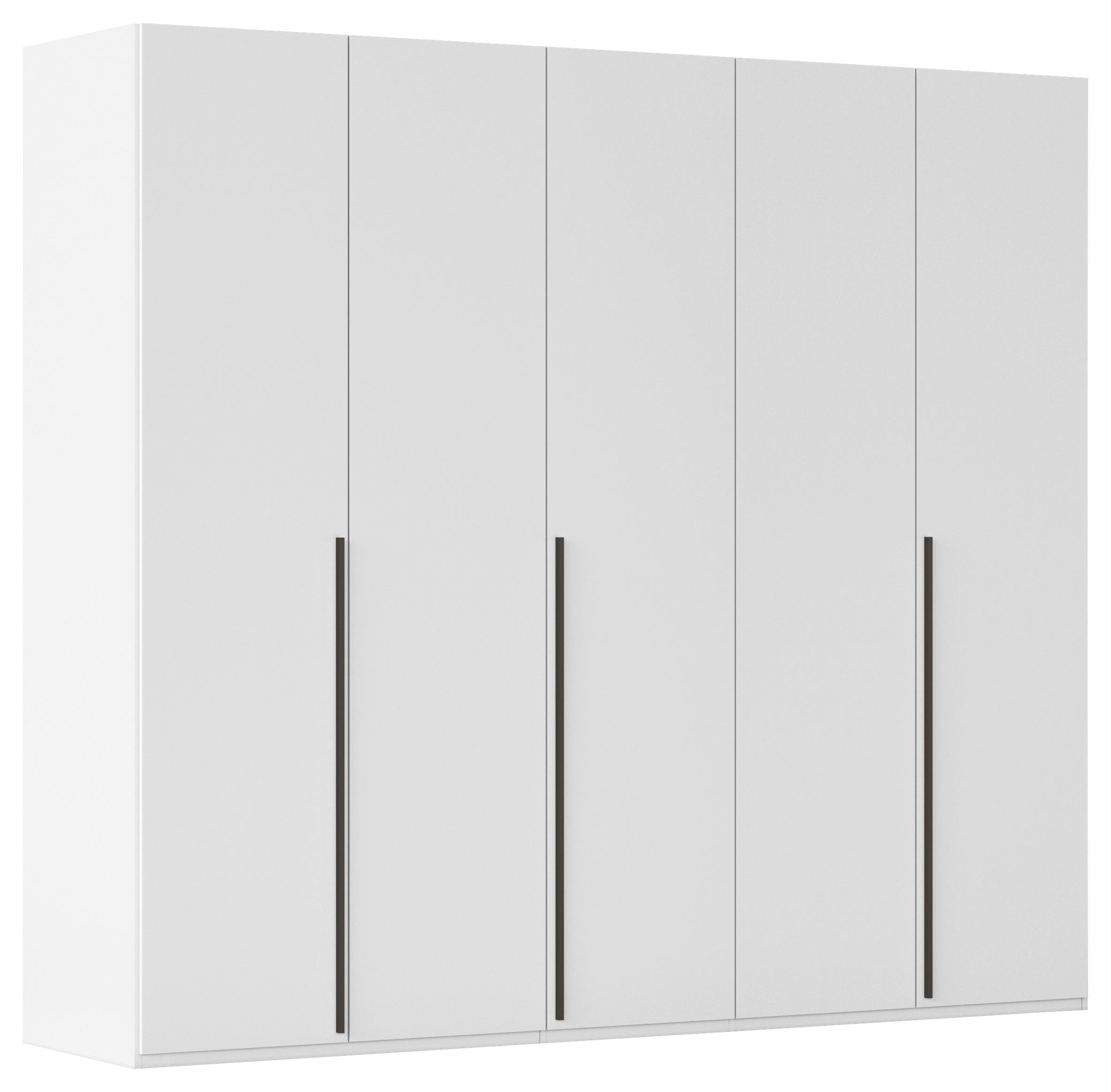 DREHTÜRENSCHRANK 251/223/60 cm 5-türig Weiß  - Graphitfarben/Weiß, Design, Holzwerkstoff/Metall (251/223/60cm) - home24