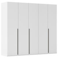 DREHTÜRENSCHRANK 251/223/60 cm 5-türig Weiß  - Graphitfarben/Weiß, Design, Holzwerkstoff/Metall (251/223/60cm) - home24