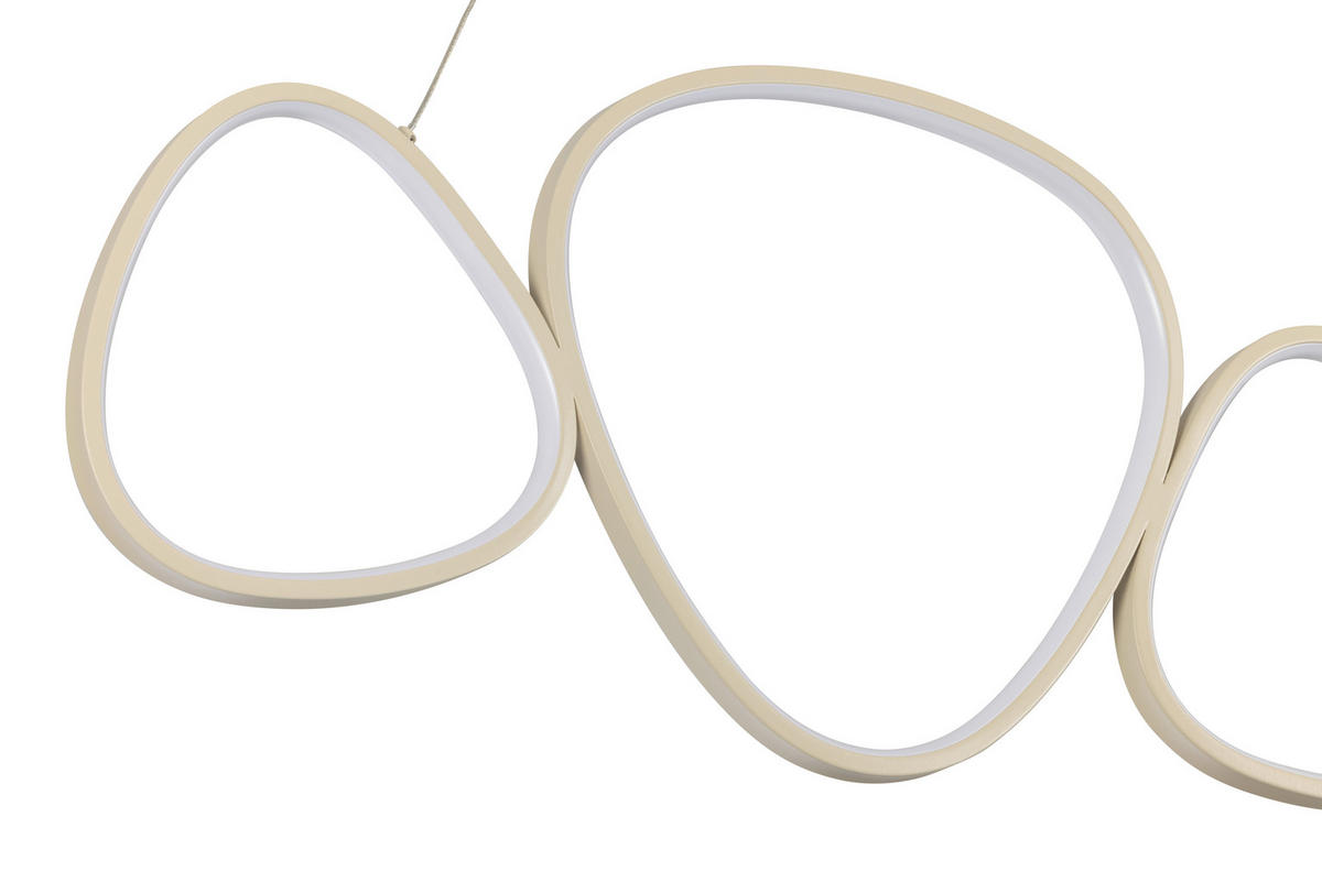 LED-HÄNGELEUCHTE Acrux 104/10/150 cm   - Sandfarben, Design, Kunststoff/Metall (104/10/150cm) - Novel
