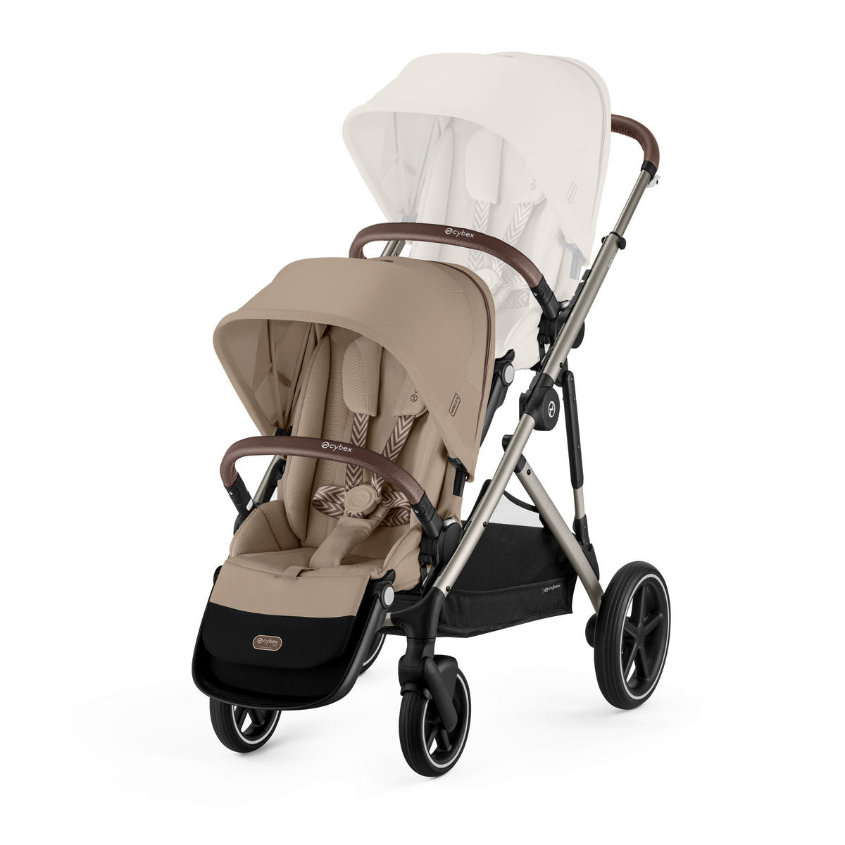 KINDERWAGEN  Gazelle S  Almond Beige  - Taupe/Beige, Basics, Kunststoff/Textil (93-106/65/100-110cm) - cybex GOLD